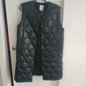 Joie  Black M long puffer vest
